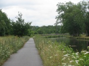 Asphaltierter Radweg am Canal des Vosges