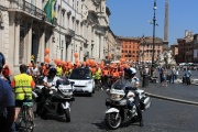 Radlerdemo an der Piazza Navona