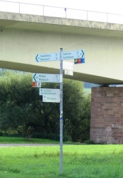 Radwegweisung in Obrigheim
