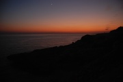 Sonnenuntergang an der Steilküste