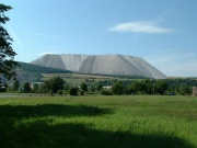 Abraumhalden der Kali-Salzbergwerke bei Vacha